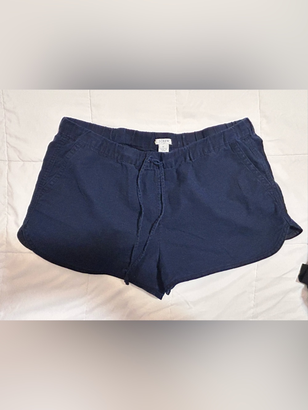 J. Crew Navy Cotton Drawstring Athletic Shorts